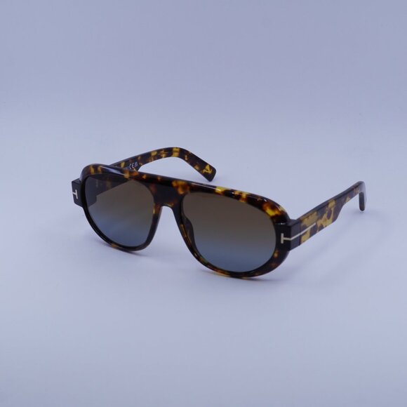 Tom Ford Blake-02 FT1102 52F Sunglasses Havana Aviator Frame, Brown Lenses - Picture 1 of 9